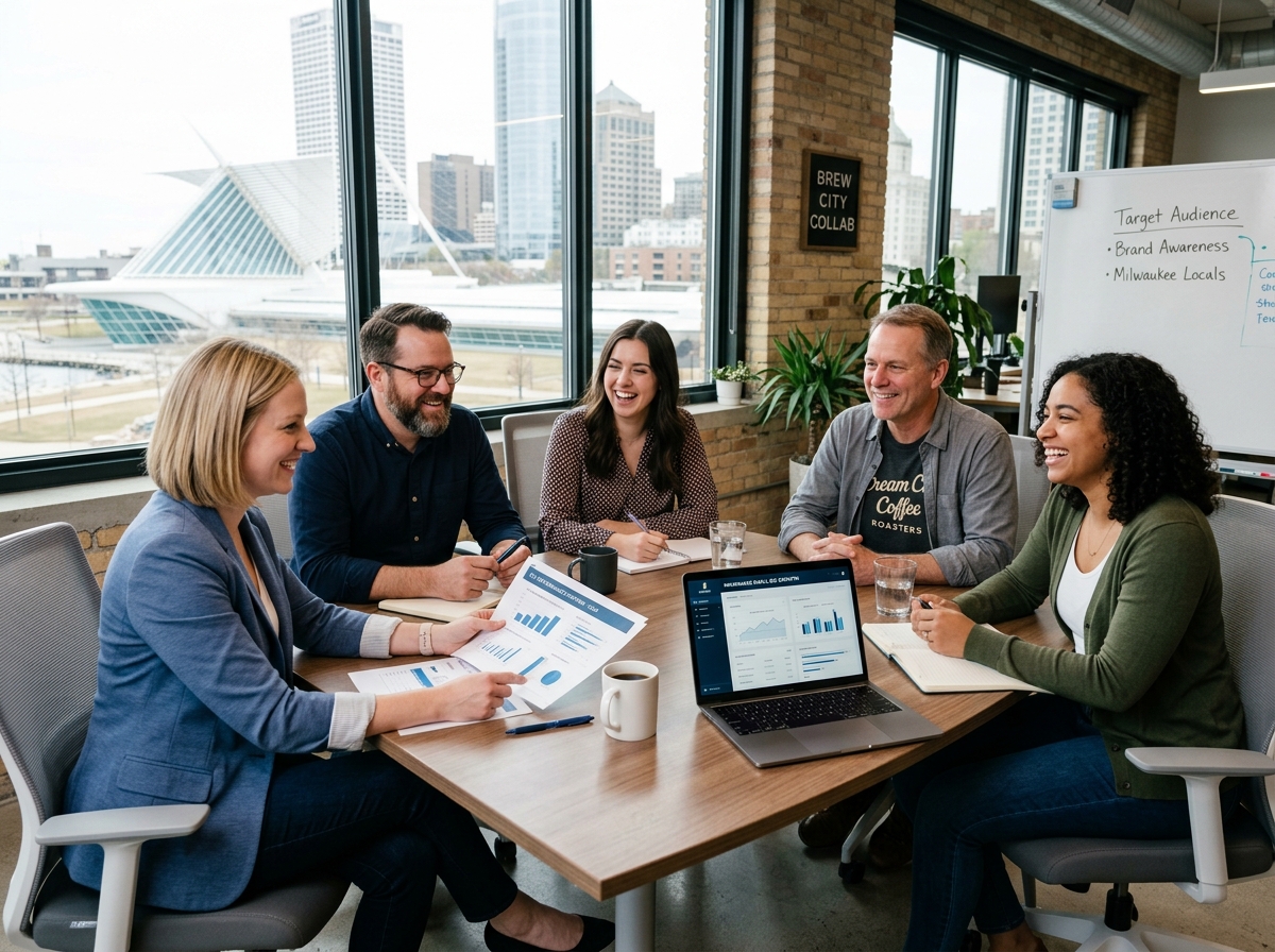 Parrotbill Dalli Consulting Marketing Strategists in Collaborative Client Meeting in Milwaukee